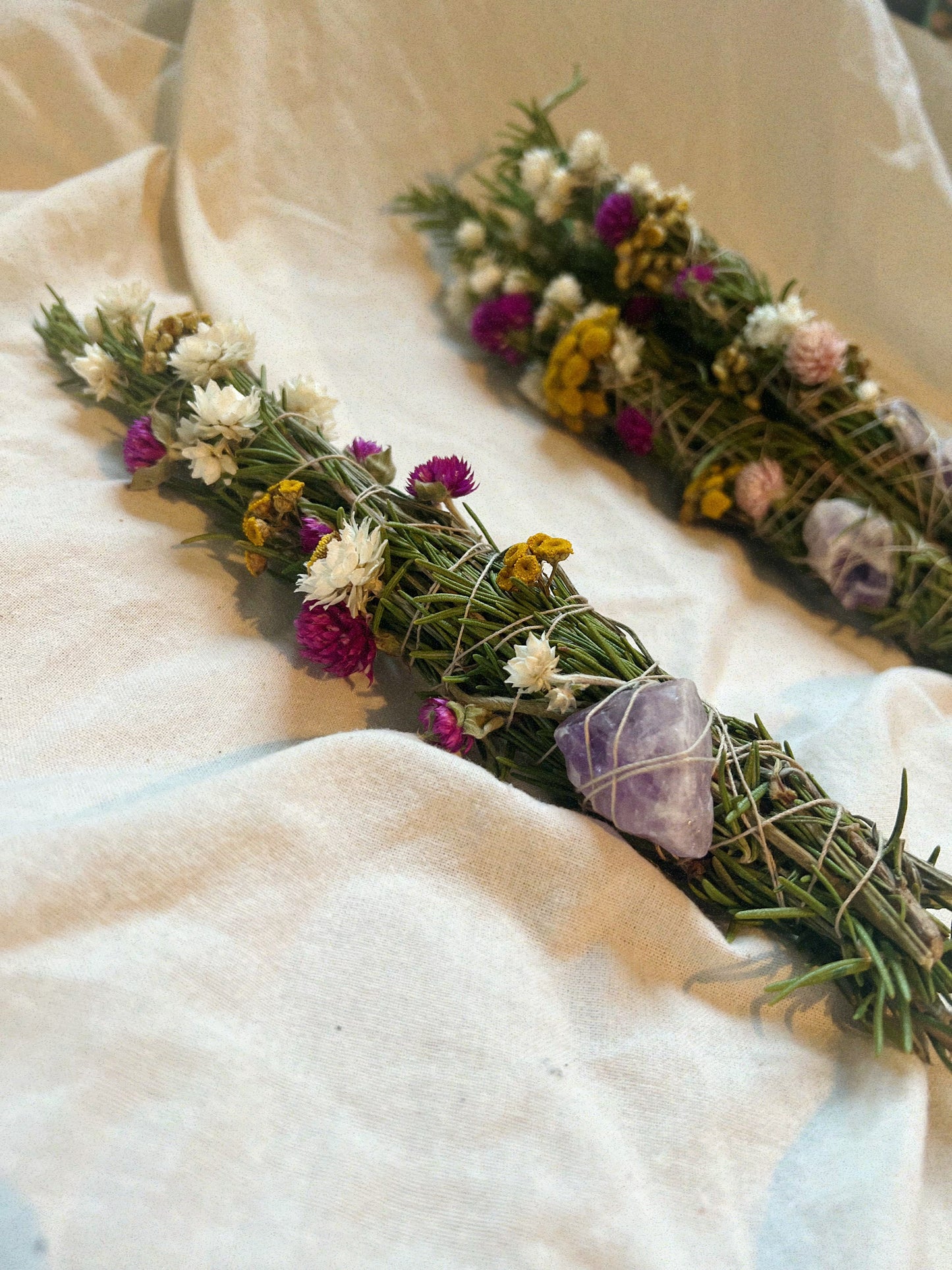 Räucherbündel mit Amethyst